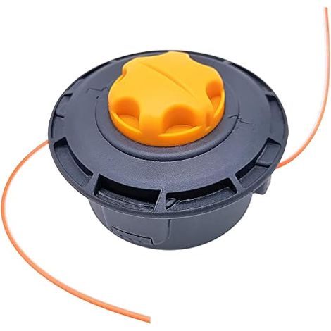 Cabezal de desbrozadora M10 x 1,25 adecuado – Izquierdo – Con punta automática – Cabezal de doble hilo – Carrete de hilo de nailon para desbrozadoras de gasolina