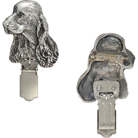 Broche Cocker Anglais avec clip, porte-numéro de départ, cadeau pour exposition canine par Art-Dog (1/5)