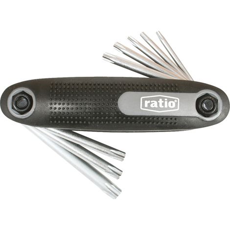 Juego de 8 llaves acodadas Torx tipo navaja plegable Ratio - (1/3)
