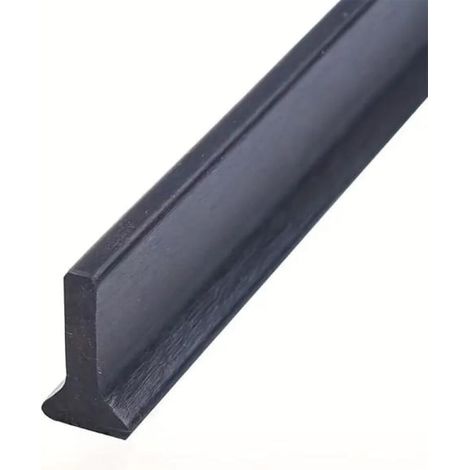 T de bande de retenue d'eau pour salle de douche en forme de plinthe imperméable et pliable-1 m x 1,6 mm x 30 mm-noir (1/4)