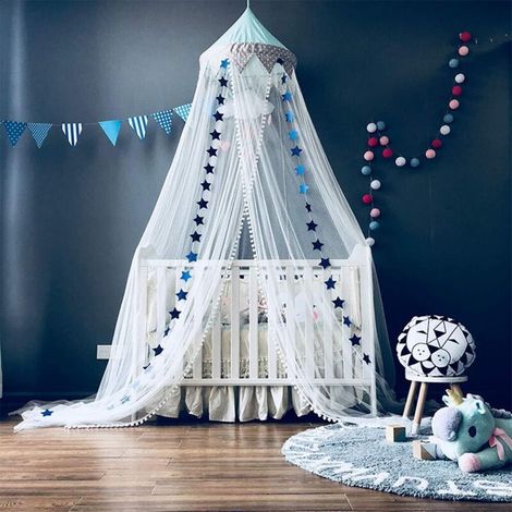 Mosquito Net, Children's Bed Canopy Tent, Princess Bed Tent, Blue Decoration (1/5)