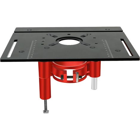 Satz von 4 Einlegeplatten für Frästische, aus Aluminiumlegierung, für die Holzbearbeitung, mit 47 mm Hubbasis für Motoren von 63,8 bis 65 mm Durchmesser, für Gravier- und Fräsmaschinen, Holzbearbeitun (1/2)