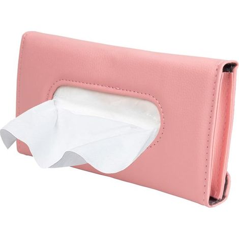 Porta fazzoletti per aletta parasole auto, porta tovaglioli per aletta parasole, scatola di fazzoletti per sedile posteriore, scatola di fazzoletti di lusso (1/5)