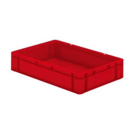 Transport-Stapelkasten 600x400x120 mm rot, geschlossen ohne Griffloch (1/5)