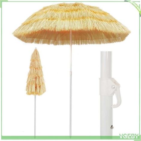 Parasol de plage - FAFEICY - 44547 - Style hawaïen - Inclinable - Anti-UV - Diamètre 160 cm (1/5)