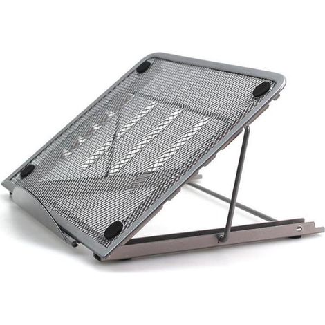 Support Laptop - Réglable Hauteur Largeur - Aération Renforcée - Compatible 11 À 15,6 Pouces - Plastique Épais - Pliable - 1 Pièce (1/4)