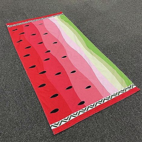 Serviette de plage pastèque, petite, fine, légère, anti-sable, séchage rapide, cadeau pastèque pour femmes, filles, enfants et adultes, douce et absorbante, multi-usages. (1/5)