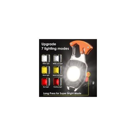 2 Mini-LED-Taschenlampen, tragbare Arbeitsleuchte 800 Lumen, LED-Taschenlampe mit 7 Modi, wiederaufladbar und wasserdicht, Beleuchtungsgerät für den Außeneinsatz [Class - Crezuo]