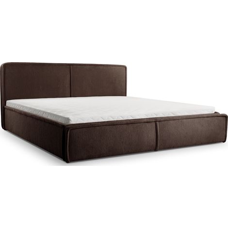 Selsey Cordo - Polsterbett mit Bettkasten, grauer Cordstoff, 140x200 cm (1/5)