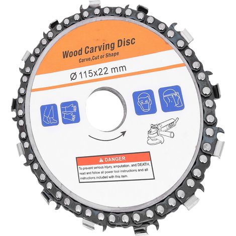 4,5-Zoll-Winkelschleifscheibe für Kettensägen, Holzbearbeitungszubehör zum Schnitzen und Schneiden (1/5)