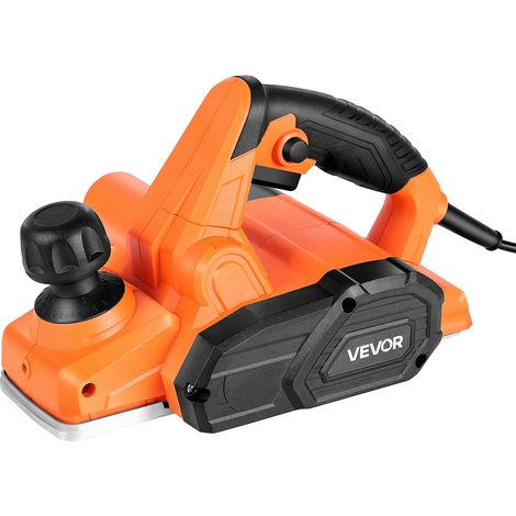 Rabot Électrique Filaire Largeur de Coupe 82 mm Raboteuse à Bois à Main 650 W 16800 tr/min Profondeur Coupe Réglable 2 Lames Outil de Menuiserie pour Travail Chanfreinage Bois, Finition Lisse (1/5)