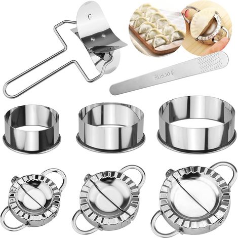 Ravioli Cutter Kit 8 Pieces Ravioli Maker Dumpling Mould Dumpling Maker Metal Dumpling Mould Dumpling Maker and Kitchen Accessories (1/5)