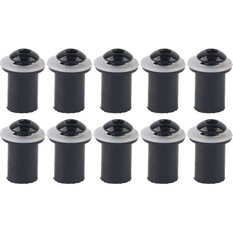10 vis hexagonales intérieures M5 universelles pour pare-brise de moto, noires (1/5)