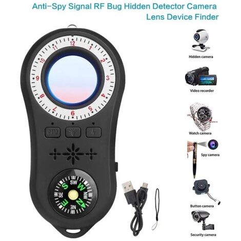 Mini appareil de caméra sans fil multifonction Portable Mini détecteur de caméras LED Anti-Candid IR Scanner Produits de sécurité (1/5)