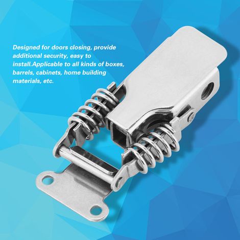 Loquet à ressort pour armoire ou boîtier en acier inoxydable (1/5)