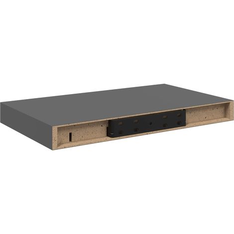 Maison Exclusive - Schweberegale 2 Stk. Hochglanz-Grau 40x23,5x3, (1/5)