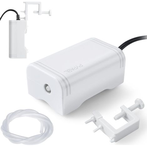 Mini Pompe à Air d'Aquarium, 1,5W 2,5W Pompe à Oxygène d'Aquarium Suspendue, Bulleur Aquarium Silencieux pour Aquarium jusqu'à 230L (1/5)