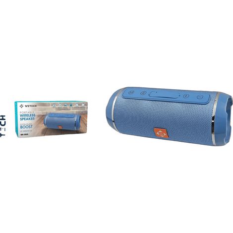 Altoparlante Bluetooth portatile, bassi potenziati, impermeabile, WR31BLU (1/2)