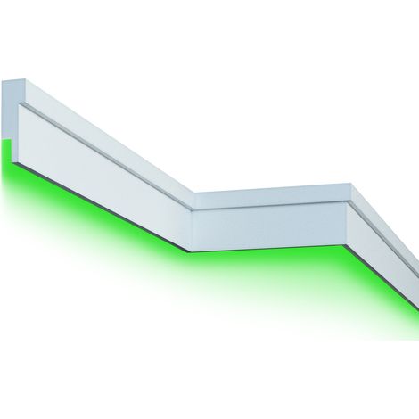 Facciata LED Stucco EPS PU resistente alle intemperie 45x140mm MC305: 2 metri / 1 modanatura (1/4)