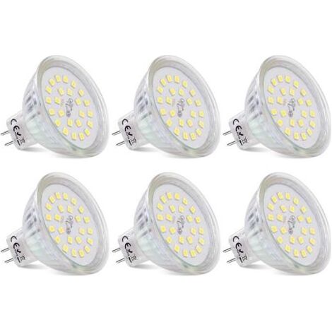 Pr Ampoules LED GU5.3 MR16 12 V, 3,8W Équivalent à Halogène 40W, LED Spot GU5.3 Blanc Froid 6000K Non Dimmable 430 Lumen Lampe LED MR16, Lot de 6 [Classe énergétique E] (1/5)