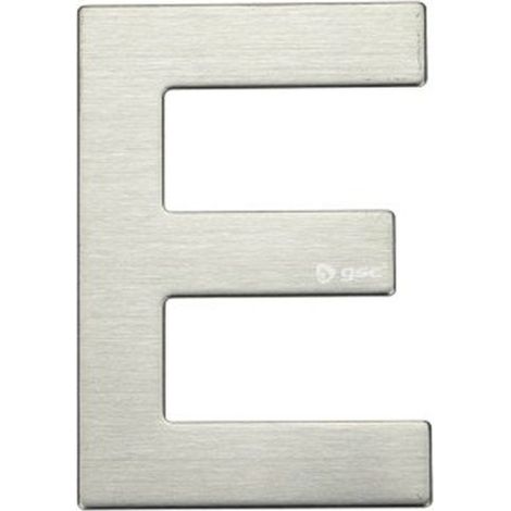 Letra puerta E acero inoxidable con adhesivo GSC 003302624 (1/2)