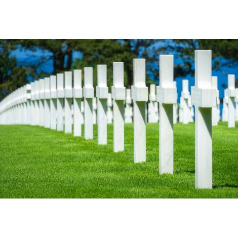 Tableau sur toile croix cimetière US 65x97 cm - Impression sur Toile Murale Décorative - Image imprimée en HD sur Toile - Toile sur Châssis en Bois FSC - Fabriqué en France (1/5)