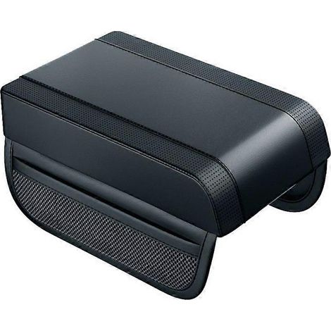 Coussin rehausseur universel pour accoudoir de voiture, coussin en coton à mémoire de forme pour accoudoir de voiture, coussin de console centrale auto, noir (1/5)