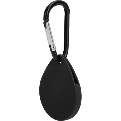 Étui de protection en silicone anti-perte avec mousqueton pour iOS (noir) (1/5)
