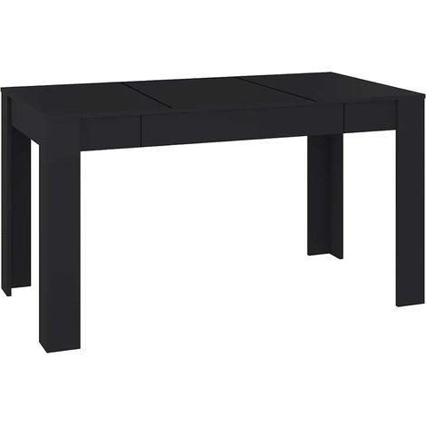 Maison Exclusive - Esstisch Schwarz 140x74,5x76 cm Holzwerkstoff