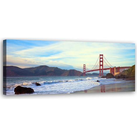 Quadro su tela, New York Golden Gate - 90x30 (1/5)
