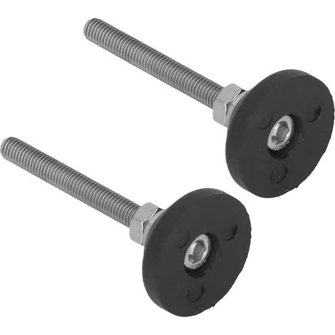 2 Pièces Pieds Réglables pour Meubles - Patins Anti-Vibration en Nylon et Caoutchouc, D30xM6x50 (1/5)