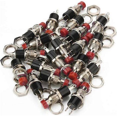 20 Mikro-Taster für Momentanbetrieb, Ein/Aus, Mini, Wechselstrom 125 V, 7 mm (rot) (1/3)