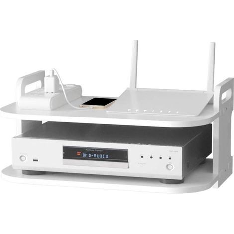 Étagère murale flottante pour lecteurs DVD, boîtes de câbles, support mural, étagère pour décodeur, routeur, consoles de jeux (1/5)