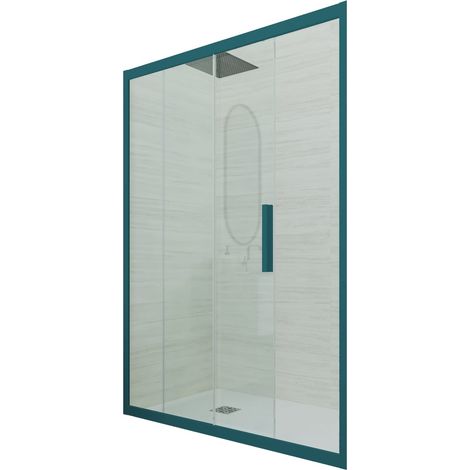 Porta doccia Verde night watch scorrevole  cm nicchia vetro Deco