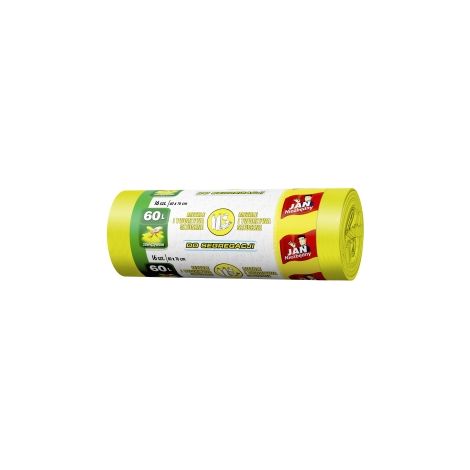 Sacs poubelle jaunes pour le tri du plastique 60 l