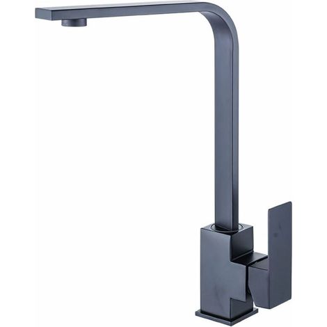 Robinet carré en acier inoxydable 304, robinet peint en noir, robinet d'évier de cuisine (1/5)