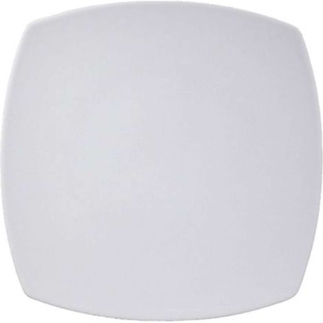Saturnia Piatto Piano Quadro L 26 Cm H 3 Cm Diag. 31,5  Porcellana Tokio Bianco