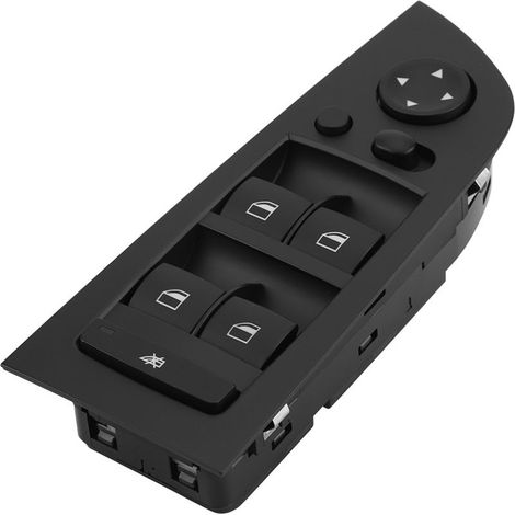 61319217332, interrupteur de fenêtre électrique en plastique résistant à l'usure noir résistant à la chaleur bouton de commande de levage de remplacement pour mise à niveau E90 2004-2008 (1/5)