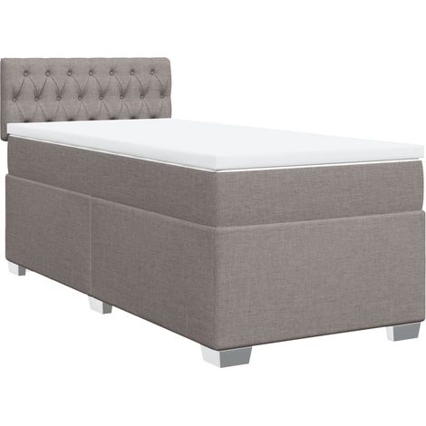 Maison Exclusive - Giroletto a Molle con Materasso Tortora 90x200 cm inTessuto