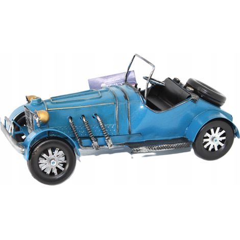 Maqueta metálica de un coche retro: objeto decorativo de colección. (1/5)