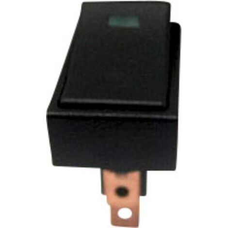 Interrupteur à bascule pour l'automobile TRU COMPONENTS TC-R13-207L-SQ GREEN 12V/DC 1587815 12 V/DC 20 A 1 x Off/On à accrochage 1 pc(s) S646931 (1/5)