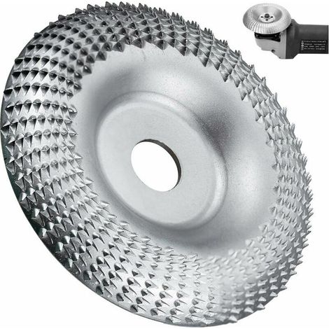 1 disque abrasif pour meuleuse d'angle, sculpture bois, diamètre 100 mm, alésage 16 mm, acier tungstène (1/5)