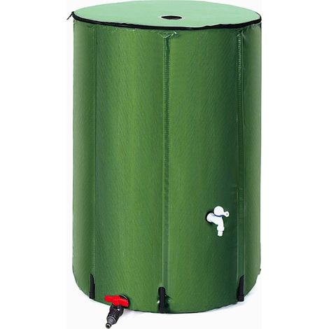 Werka Pro – Récupérateur d'eau de pluie 500 L – Cuve en PVC – Équipé d'un robinet de vidange – Pliable et transport facile - PRO 500 L