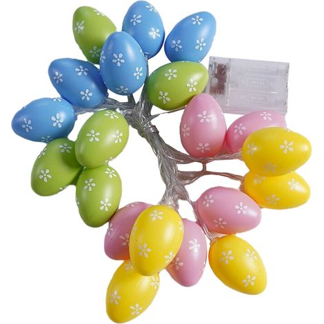 Guirlande Lumineuse Œufs De Pâques - 150 cm - Ampoules En Forme D'Œuf - Décoration Intérieure Festive - 1 Pièce (1/5)