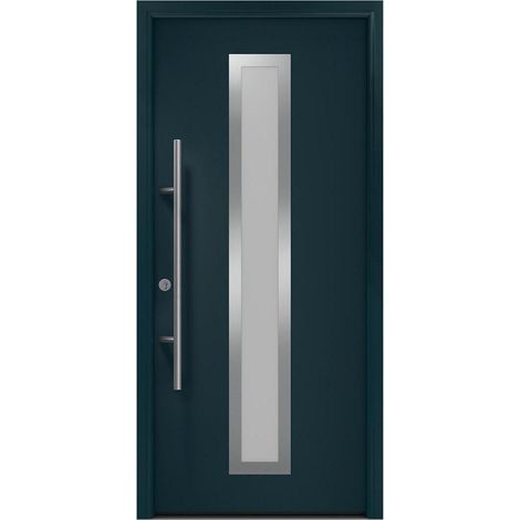 Hörmann Ecostar Haustür "ISOPRO Secur IPS 700S", anthrazitgrau (RAL 7016), 110 x 210 cm (B x H), DIN Links