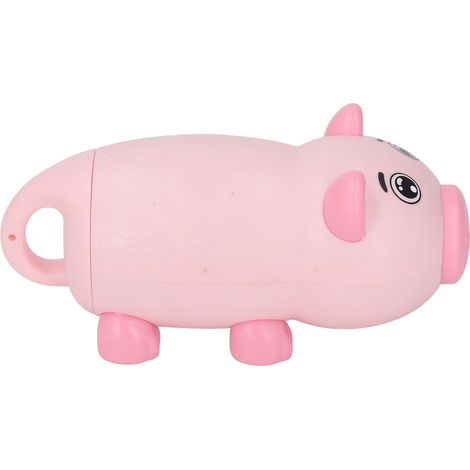Interaktives Wasserspielzeug für Kinder, lustiges, niedliches Nachziehtier, Wasserspritzspielzeug, Sommerspielzeug für Jungen und Mädchen, rosa Schwein. (1/5)
