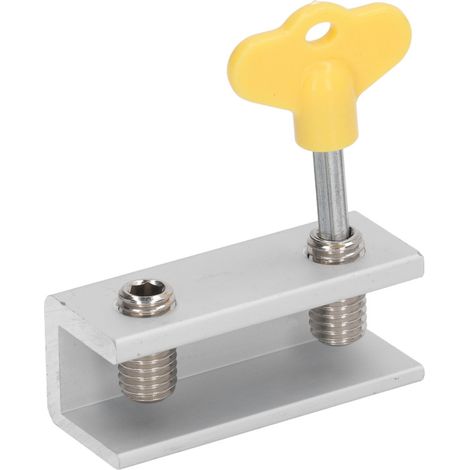 Lot de 10 verrous de sécurité pour fenêtres coulissantes, double trou, réglables, en alliage d'aluminium, avec clé, pour la maison et le bureau (argenté). (1/5)