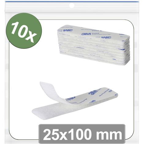 Quadrios 25CA672 Klettpunkte zum Aufkleben Haft- und Flauschteil (L x B) 25 mm x 100 mm Weiß 10 St.