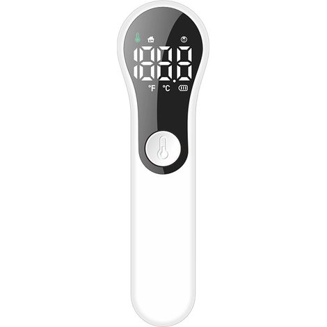 Thermomètre frontal numérique sans contact pour bébés et adultes Modes corporel, surface et température ambiante, alarme de fièvre, idéal pour la maison et les voyages (1/5)