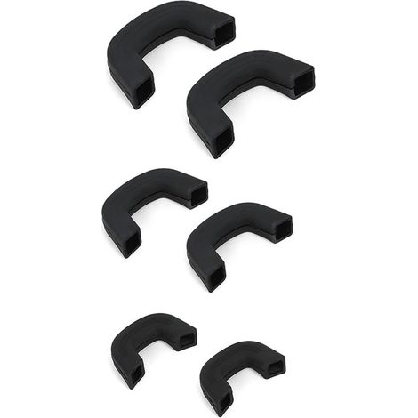 Poignée de casserole - Set de 6 - Klein + Moyen + Groot - Poignée de casserole - Empêche les brûlures aux mains - Pour ustensiles de cuisine - Zwart (1/4)